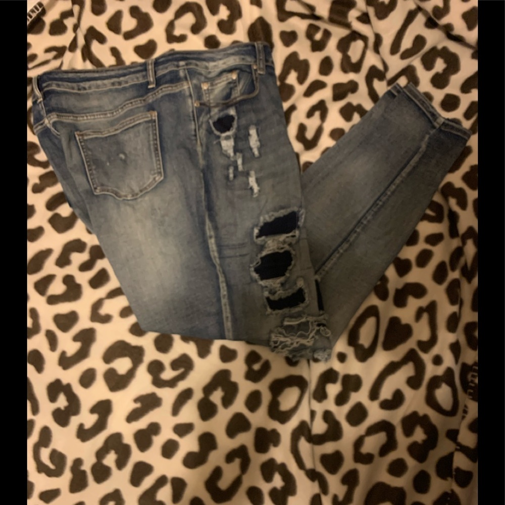 Distressed jeans